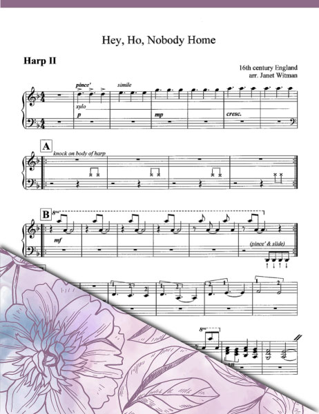 Hey Ho Nobody Home (Ensemble) Harp 2 - Brandyine Harps