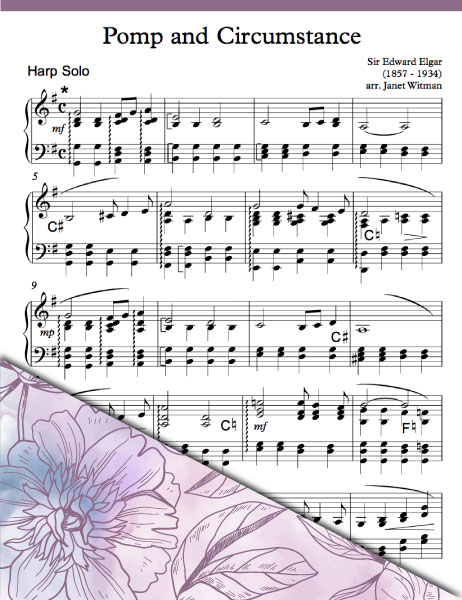 Pomp & Circumstance in G - Harp Sheet Music - Brandywine Harps
